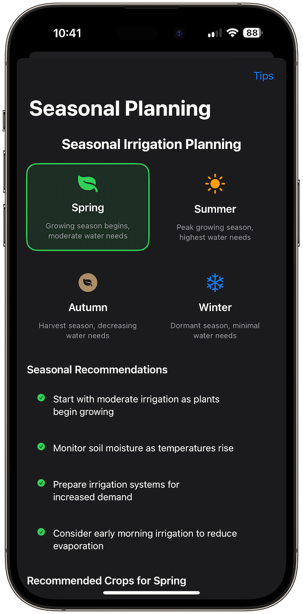 irrigation-calculator screenshot 4